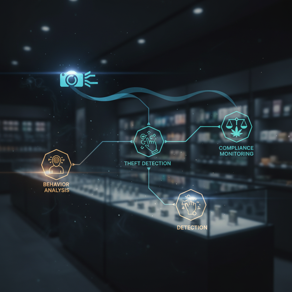 AI video intelligence detection layers in retail location covering behavior analysis and compliance monitoring