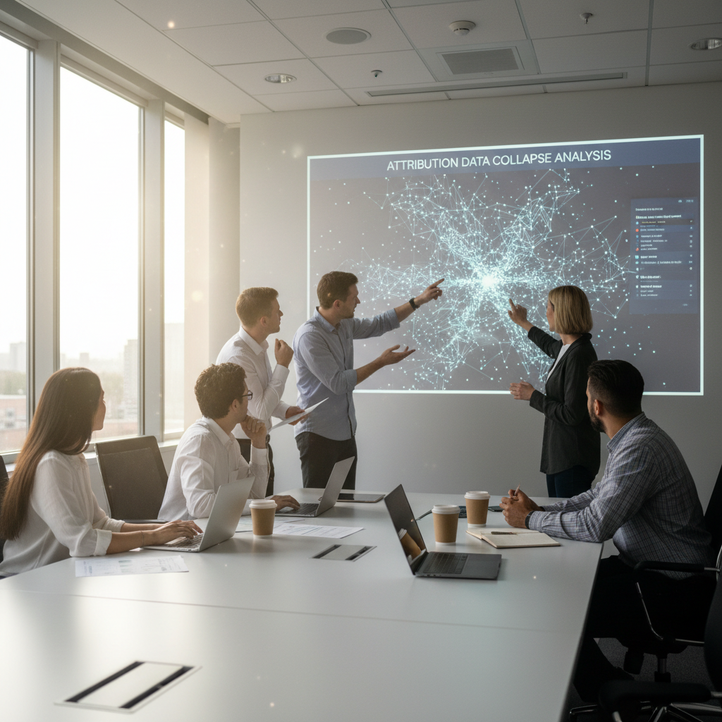 Marketing dashboard showing conflicting attribution numbers