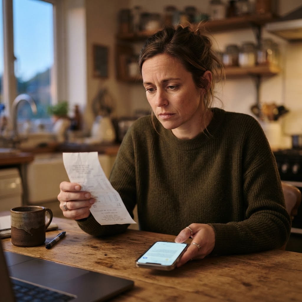 A recommendation only becomes marketing when it helps someone decide. A small business owner comparing a phone recommendation with a printed order confirmation