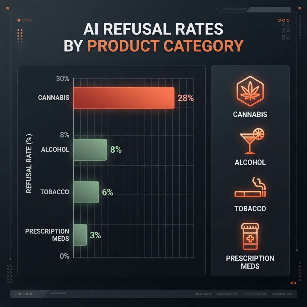 AI refusal rates across product categories