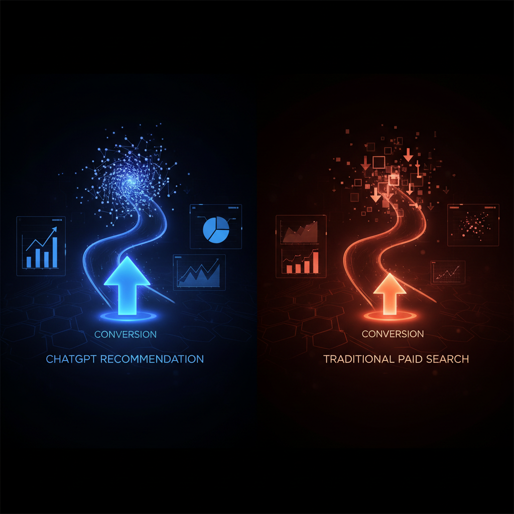 Traffic flowing into a digital dashboard from invisible sources