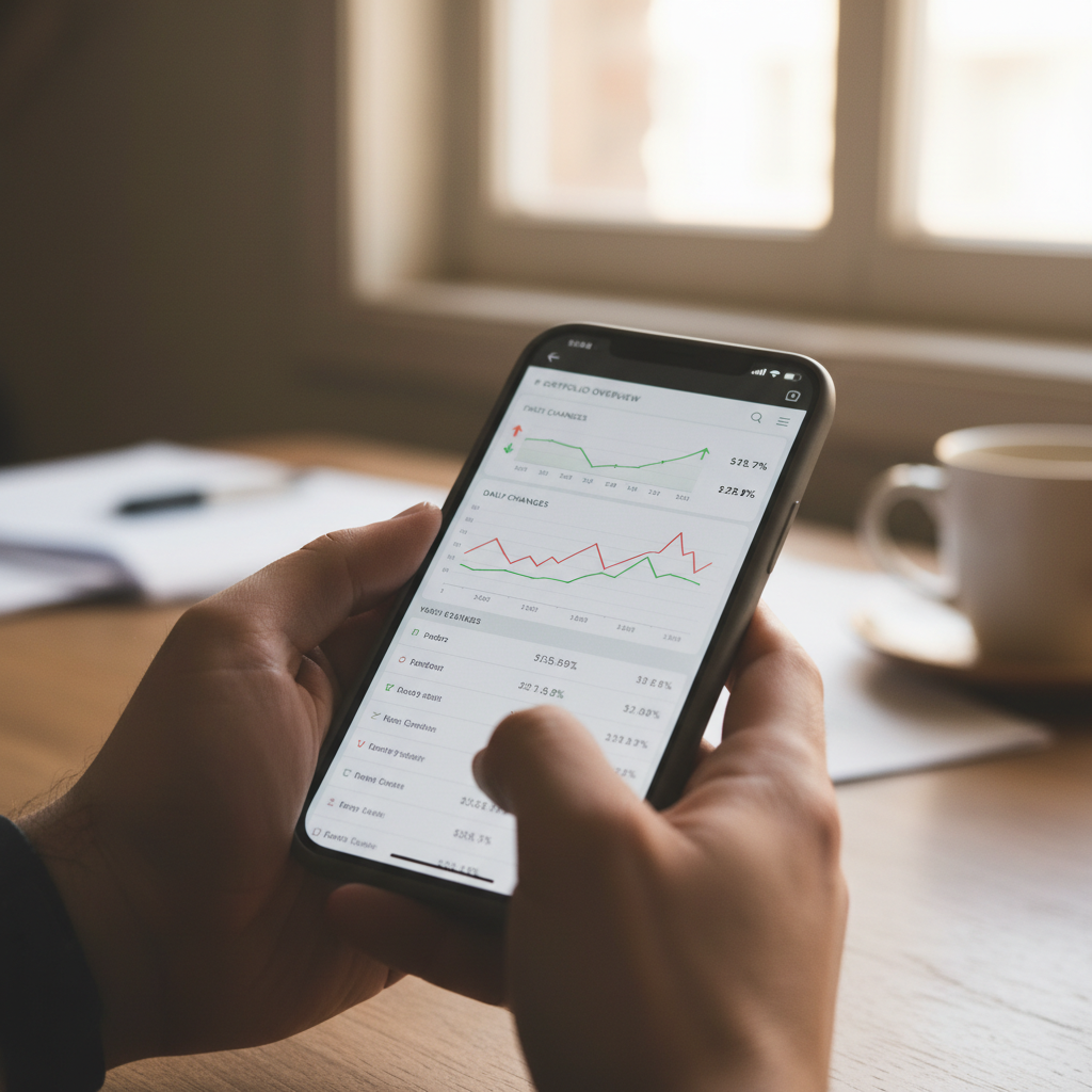 Person viewing vendor pricing dashboard on smartphone