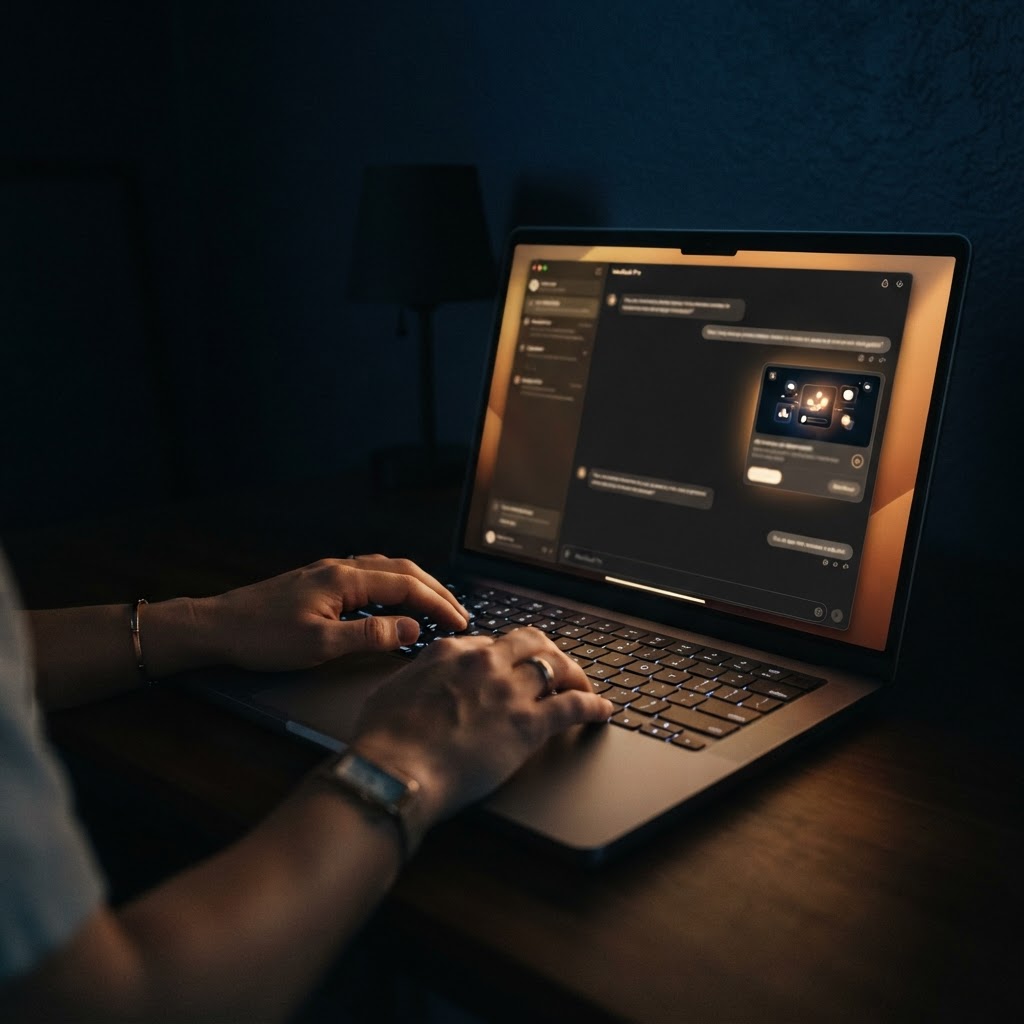 In conversational media, context is part of the creative brief. An ad appearing naturally inside a conversational AI answer on a laptop