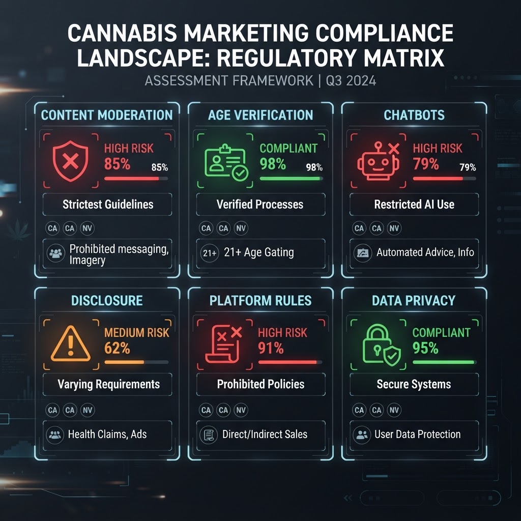 Regulatory compliance landscape matrix for cannabis AI