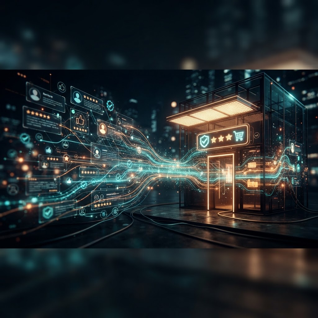 Trusted proof signals connecting a product, a storefront, and customer recommendations