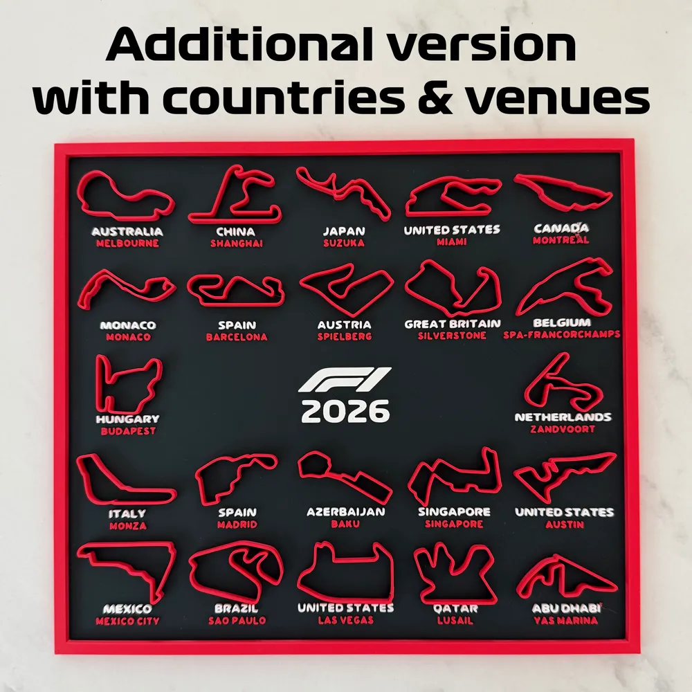 F1 Track Silhouette β custom 3D printed in Dubai by RiaanPrintz