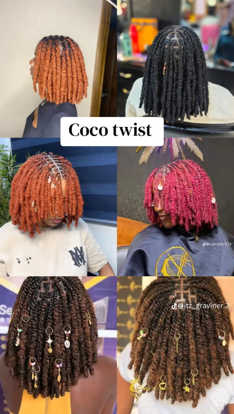Coco twist styling with hair charms — creative braiding showcase