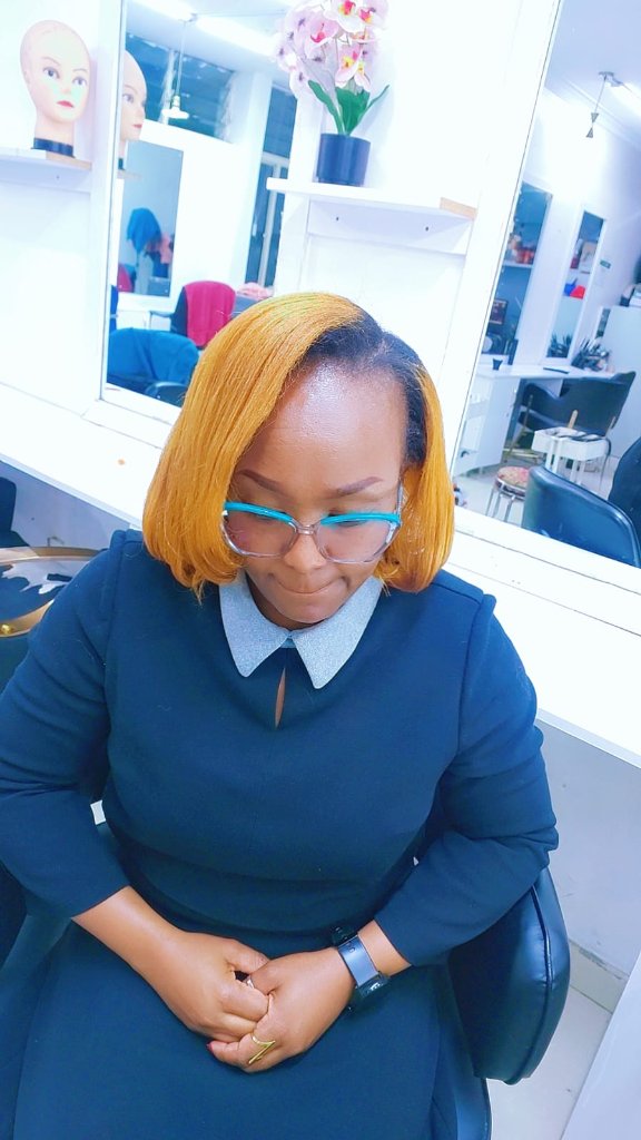 Client at salon
