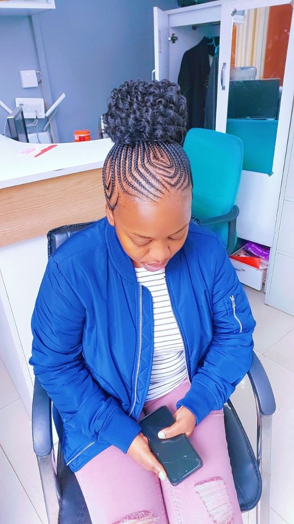 Cornrow style 84
