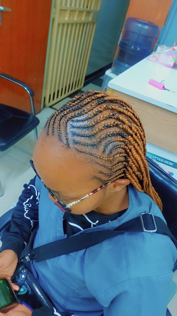 Cornrow style 74