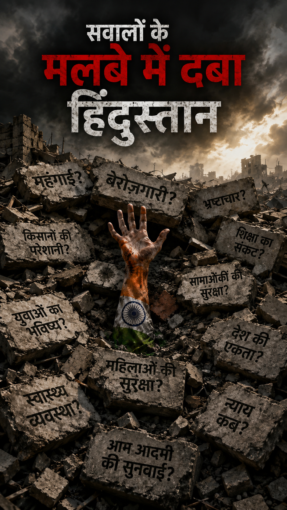 सवालों के मलबे में दबा हिंदुस्तान