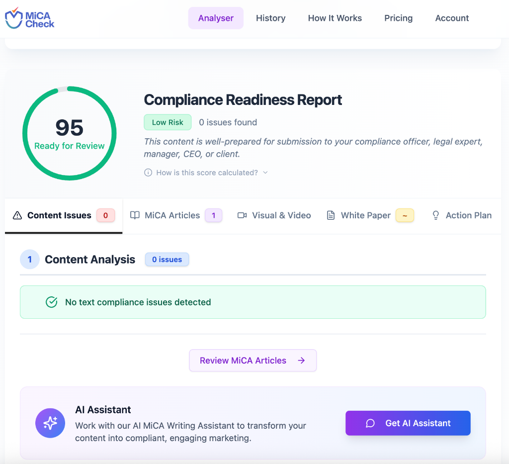 Compliance Readiness Report