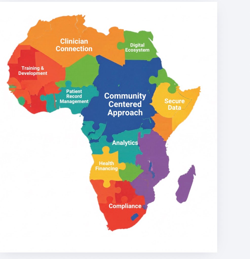 Africa Healthcare Ecosystem Puzzle Map - Community Centered Approach