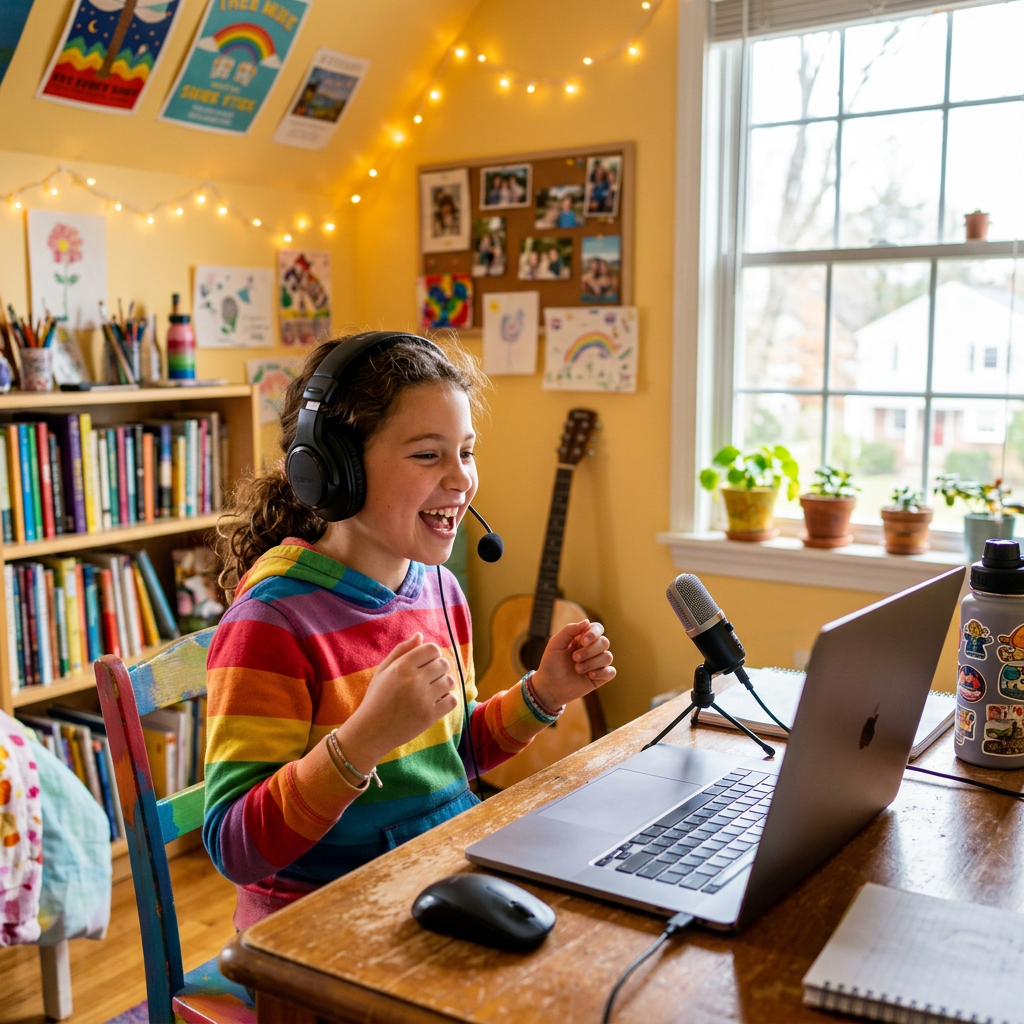 Children singing and learning
