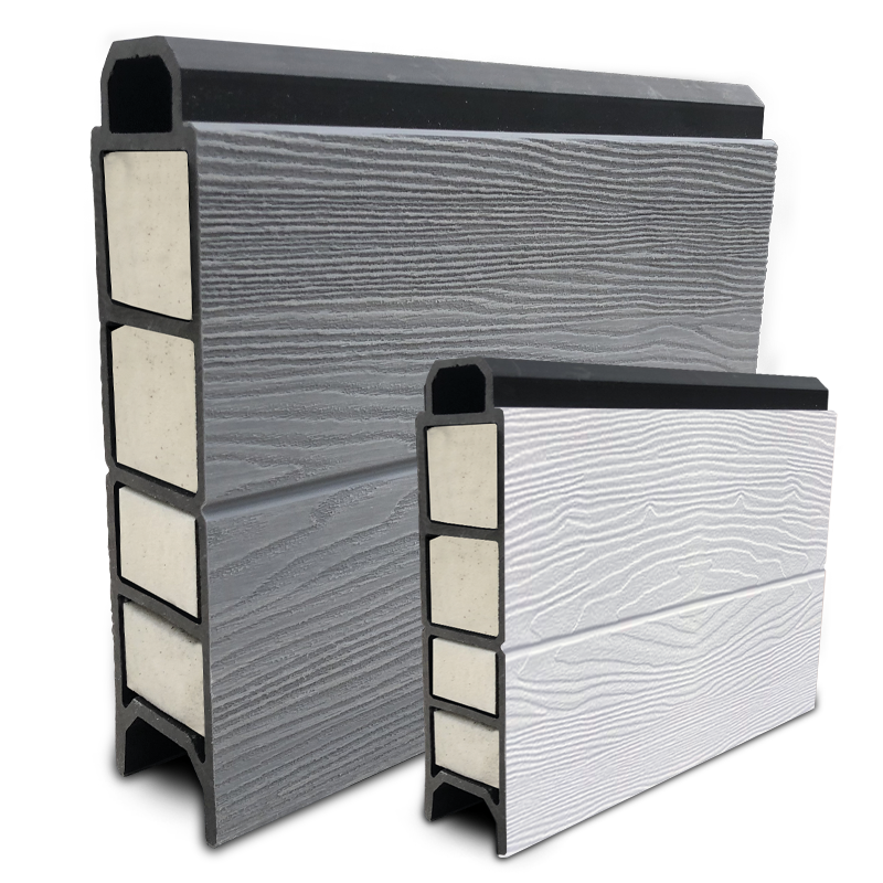 Composite wall panel cutaway showing the insulated core