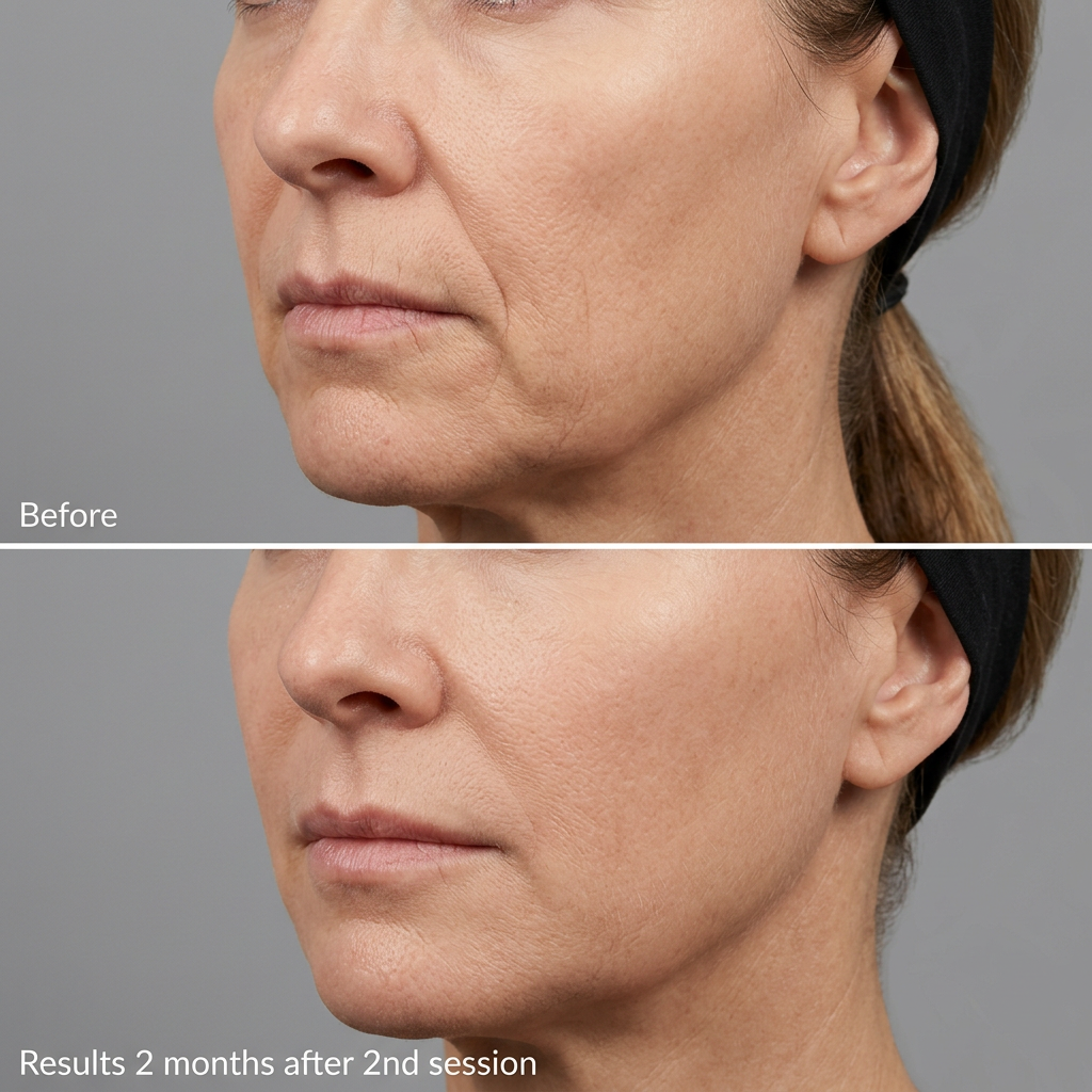 Results at 2 months after 2nd session — nasolabial fold