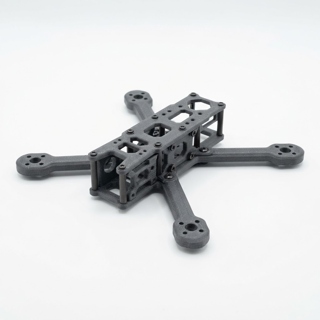 Finished 3D-printed drone frame