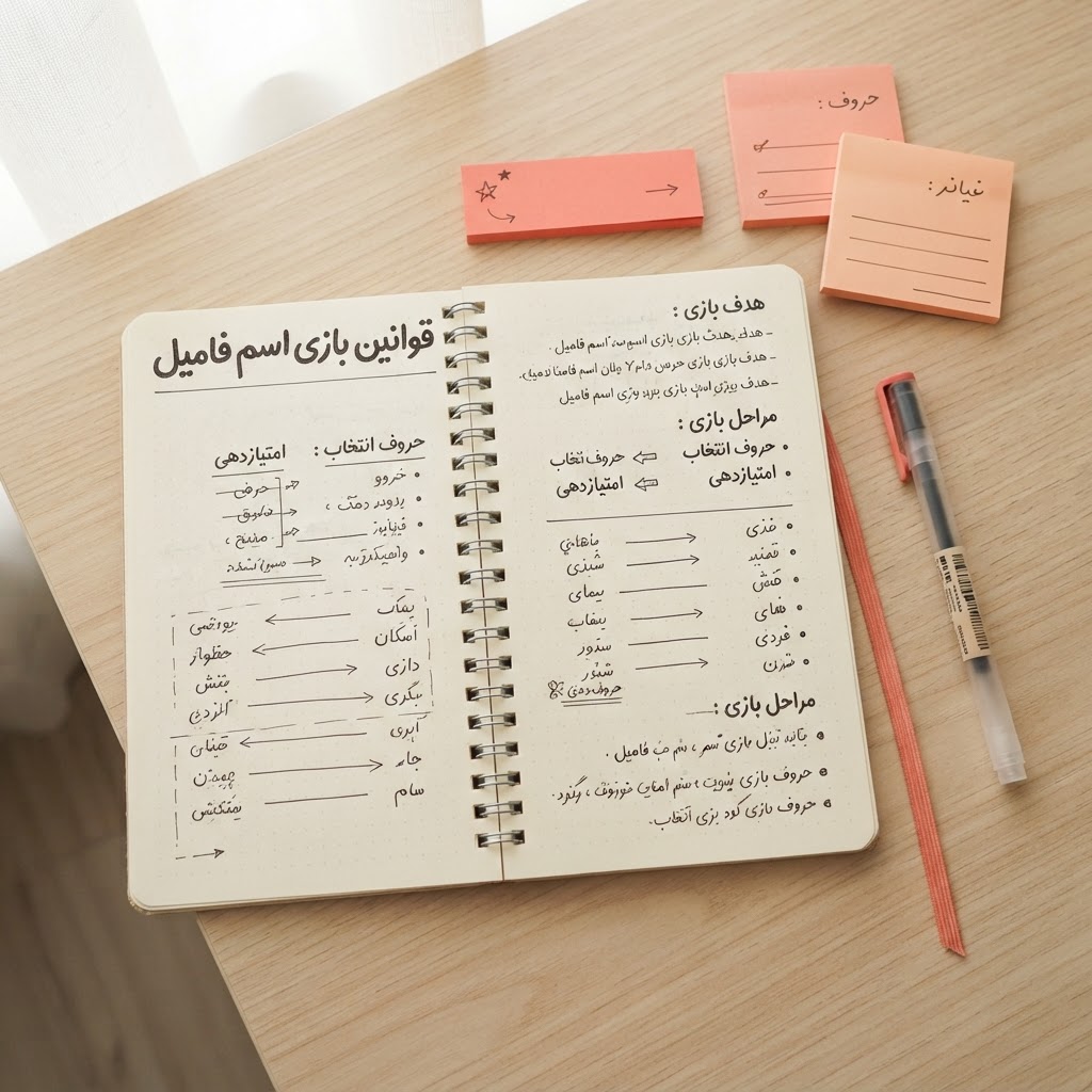 قوانین بازی اسم فامیل: تمام حالتها و نحوه امتیازدهی