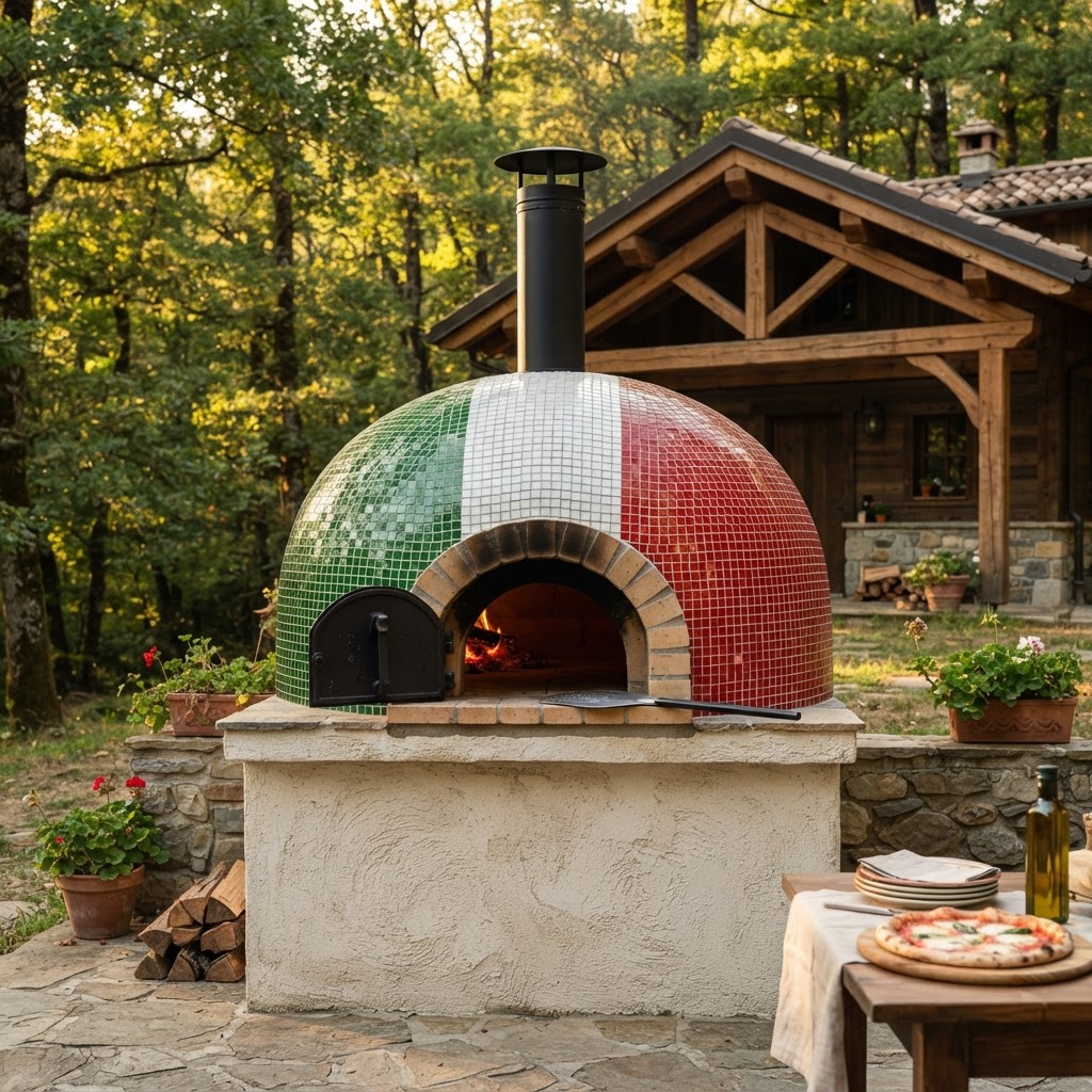 Italian-Inspired style masonry oven finish
