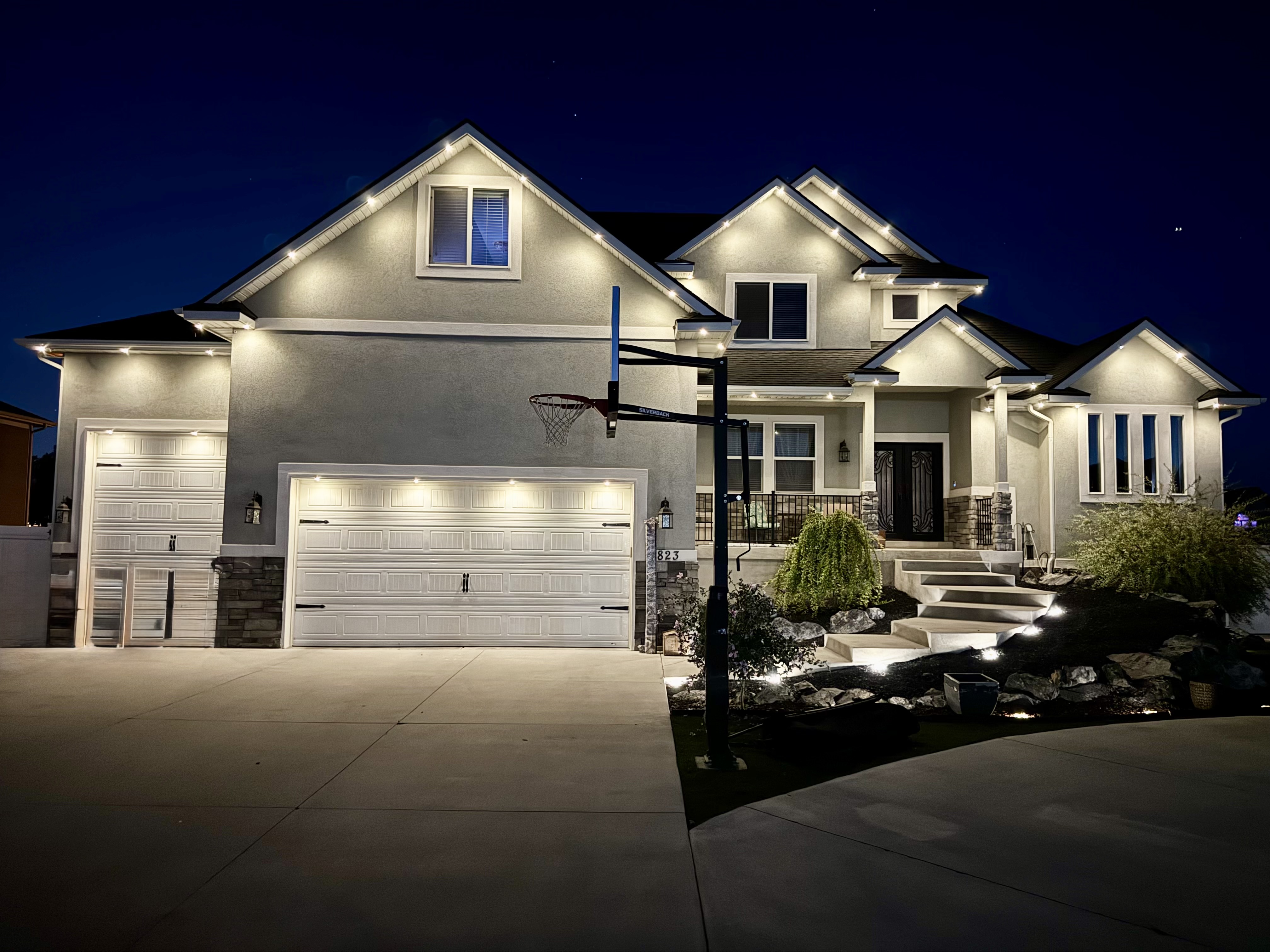 Montana Home with Permanent LED Lighting