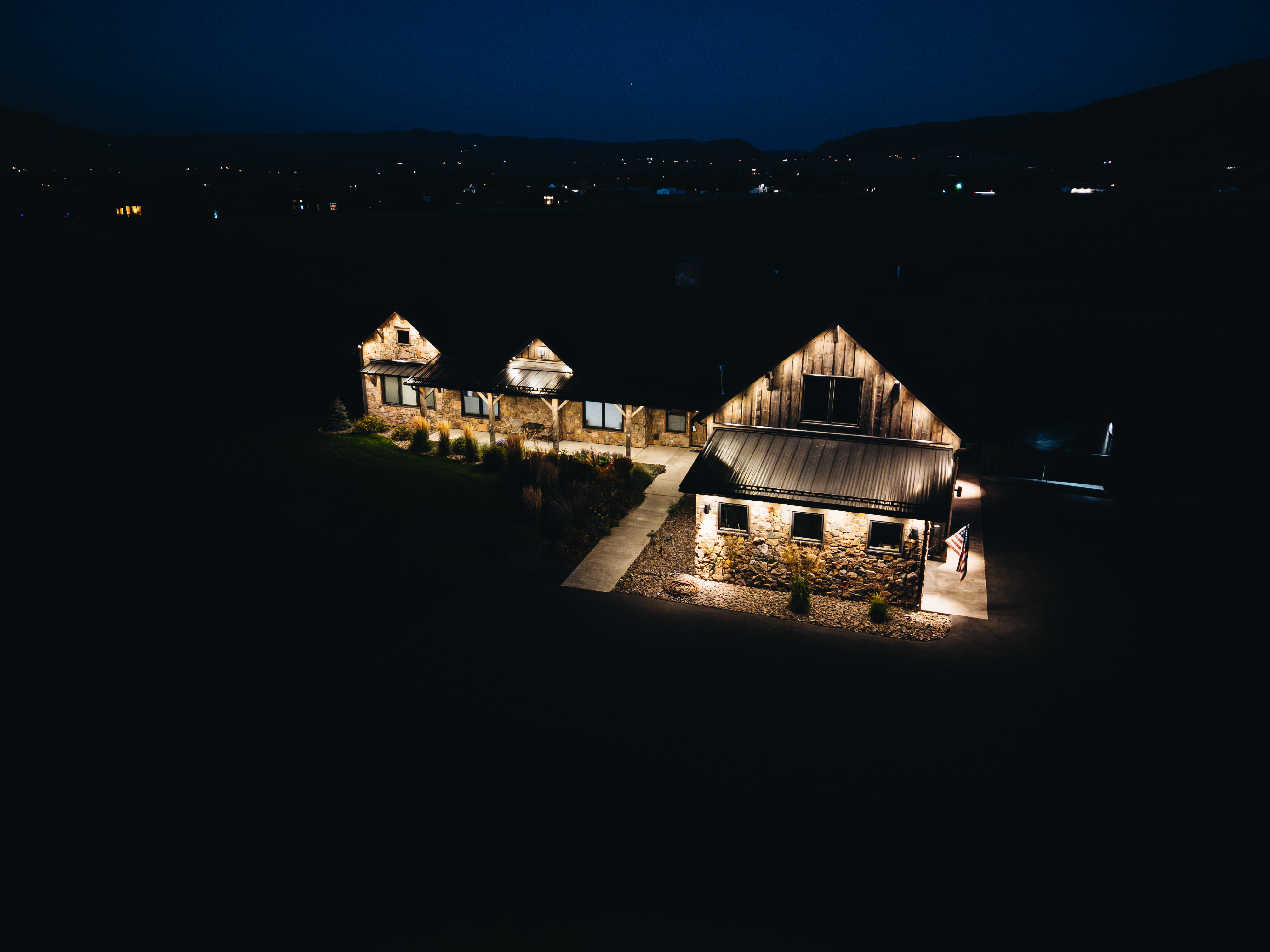 Montana Home with Permanent LED Lighting