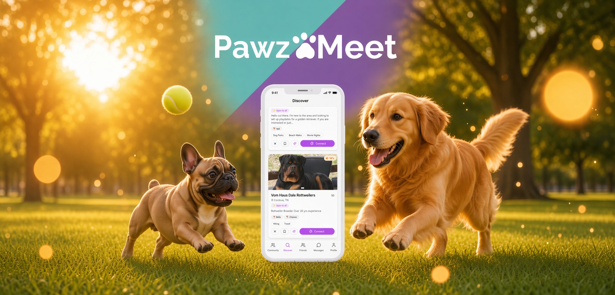 PawzMeet — pet owners connecting through their pets