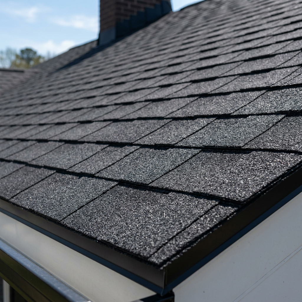 New asphalt shingles close up
