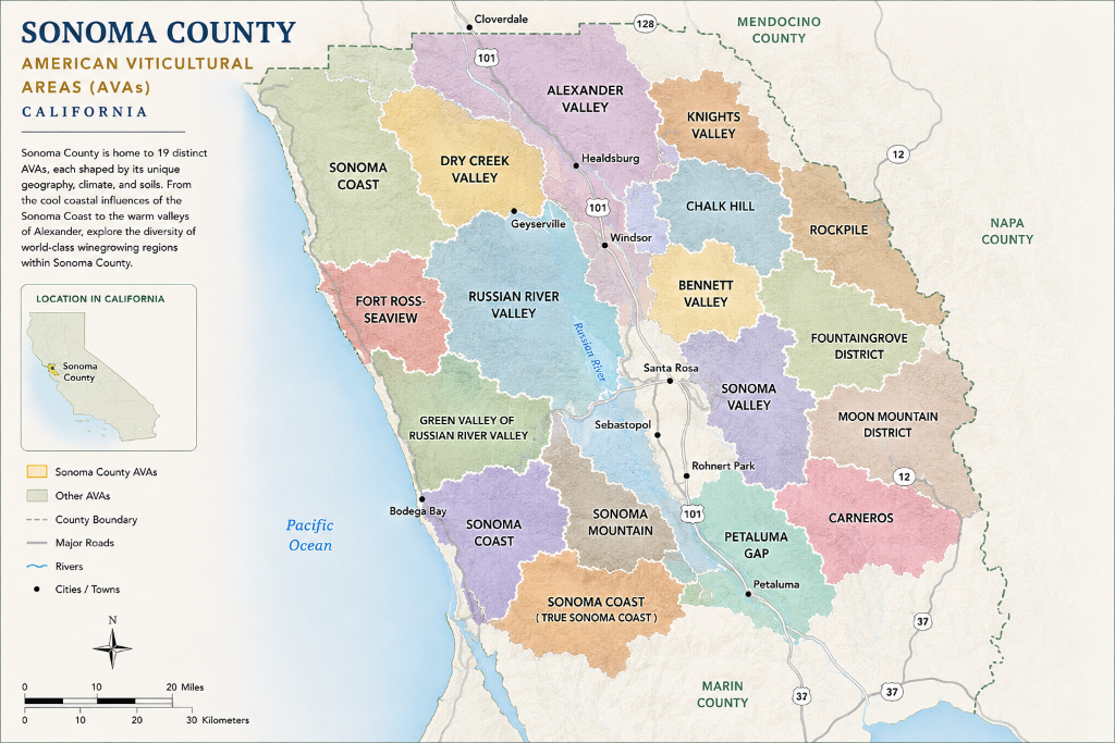 Sonoma Coast AVA Map