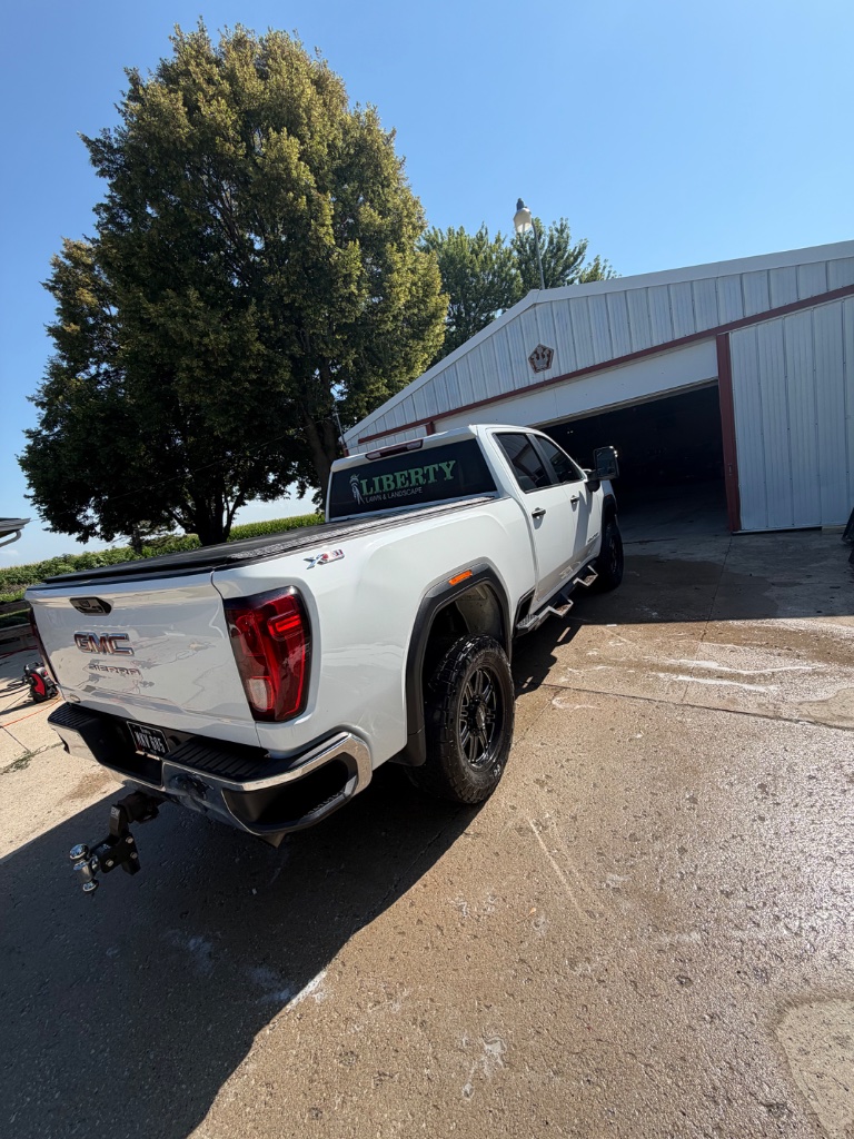 White GMC Sierra — Rear