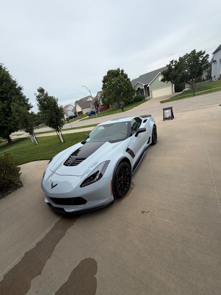 White Corvette — Front