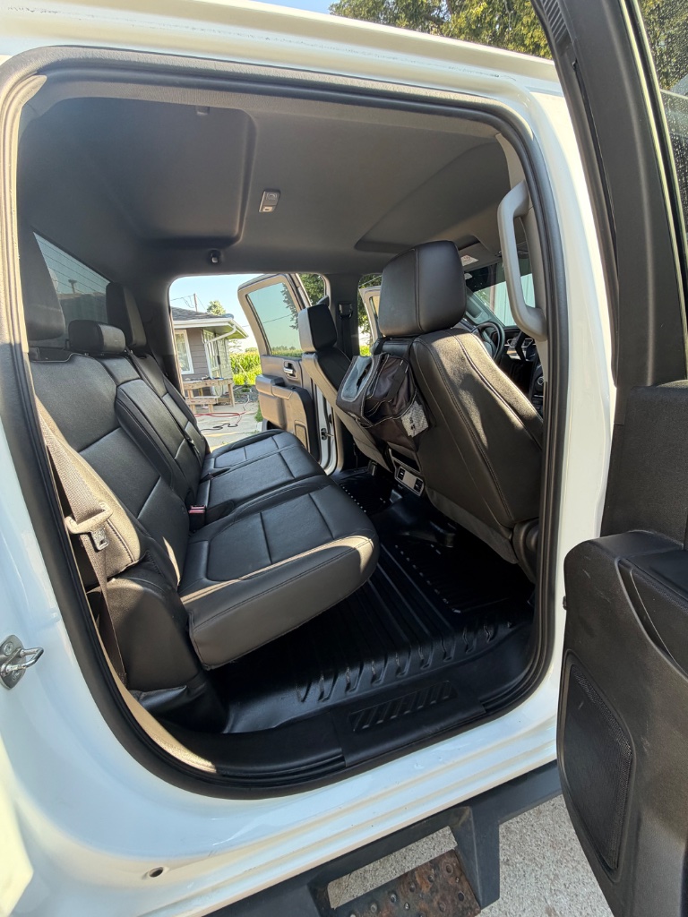 White Truck Rear Seats
