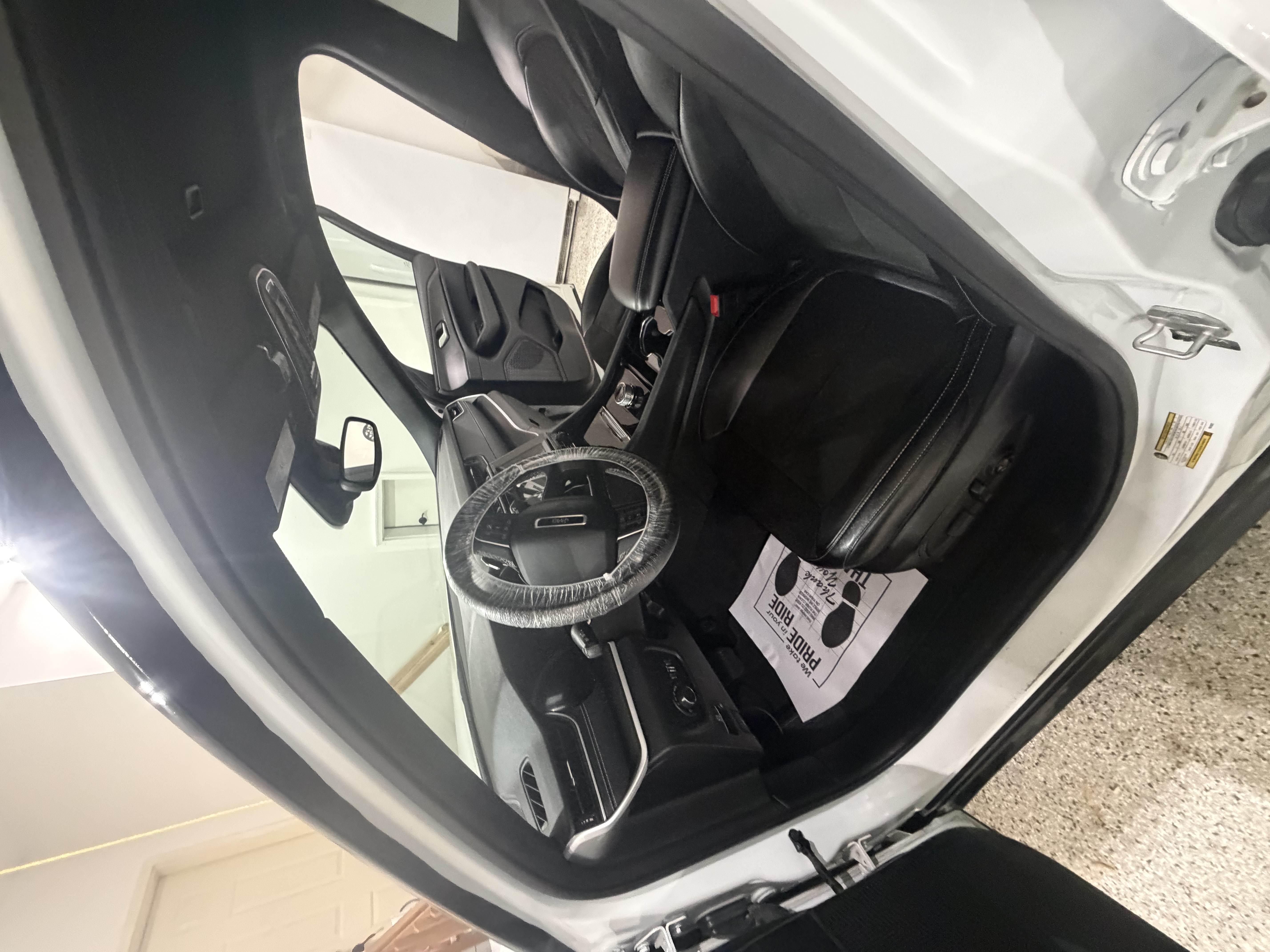 Black Leather Interior — Driver's Side