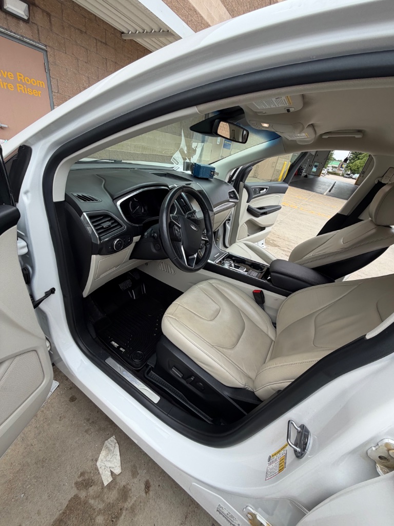 White Ford Edge Interior