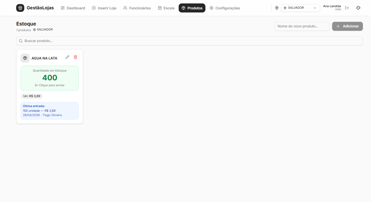 Controle de lojas template preview