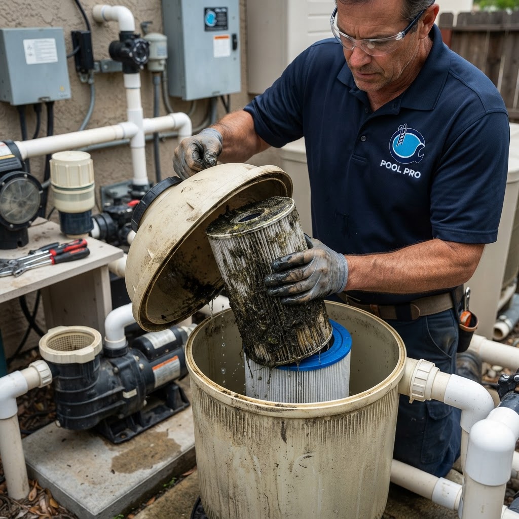Clogged Pool Filter