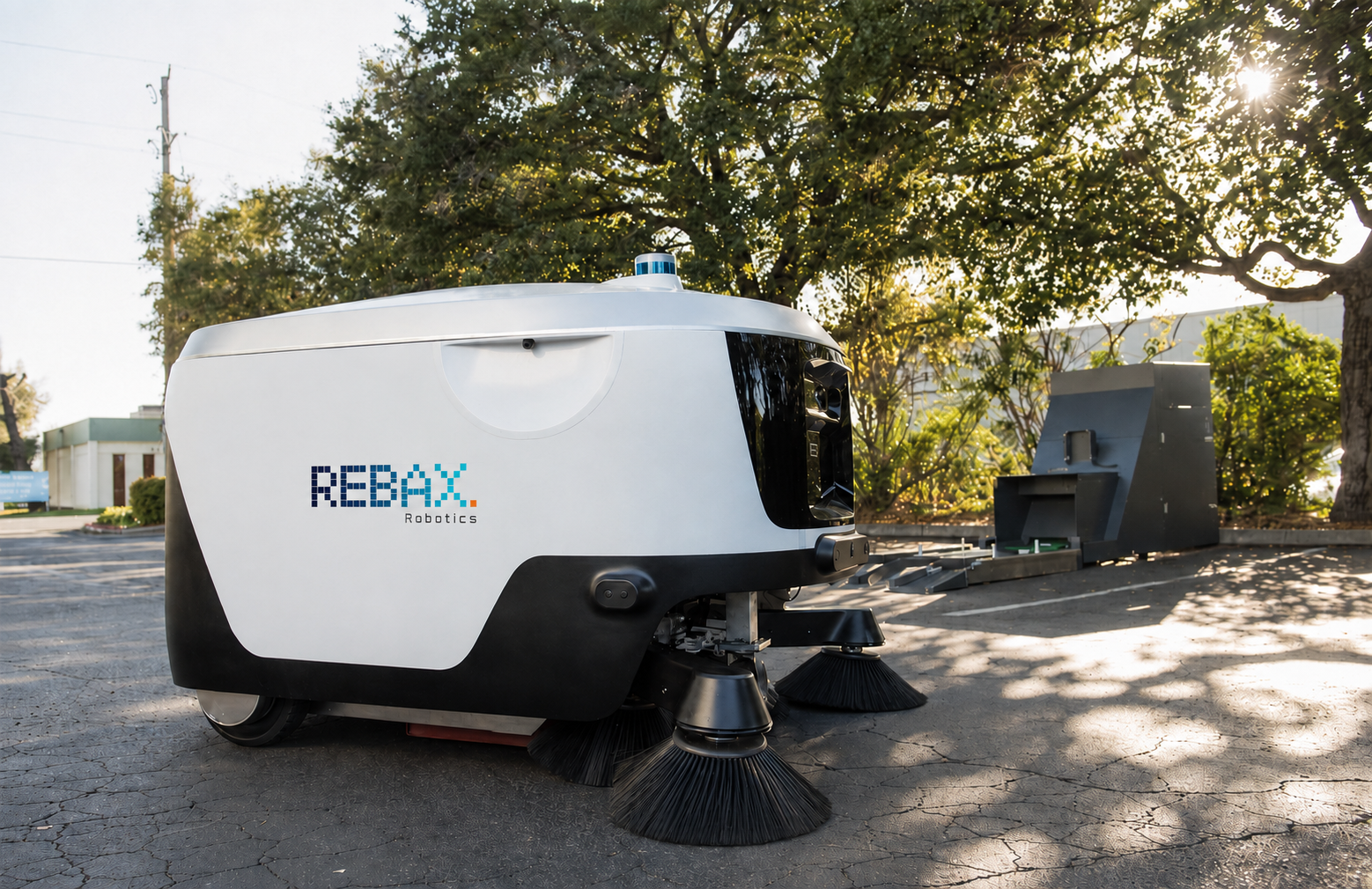 REBAX autonomous parking lot cleaning robot