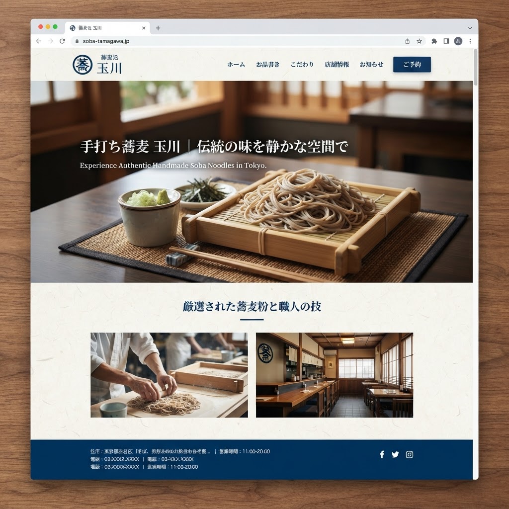 蕎麦屋 紬のホームページ