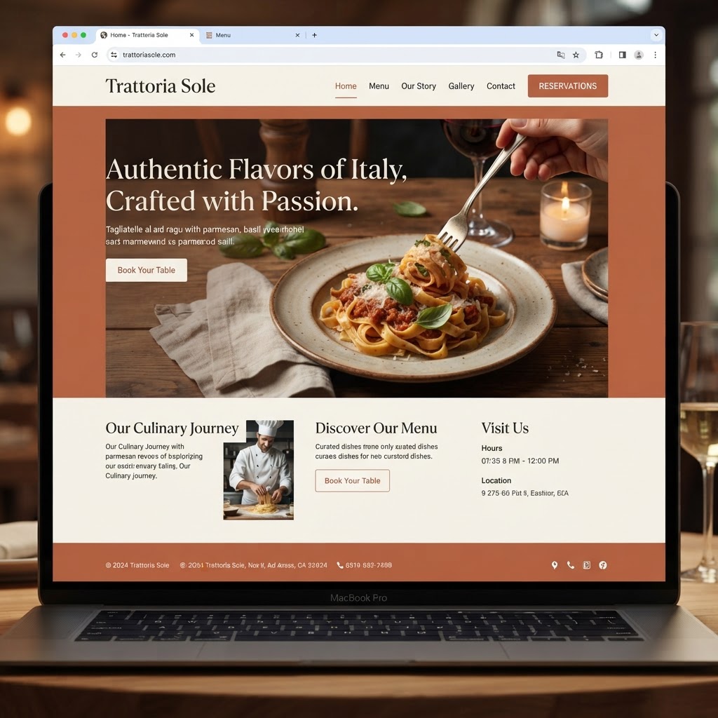 Trattoria Soleのホームページ