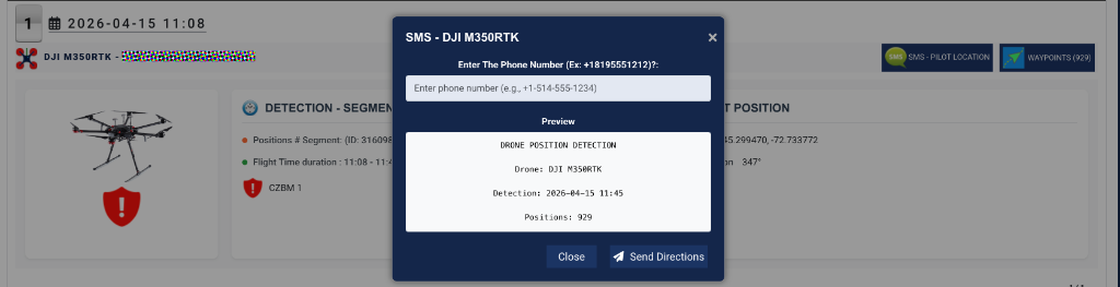 UDS Interface détection SMS