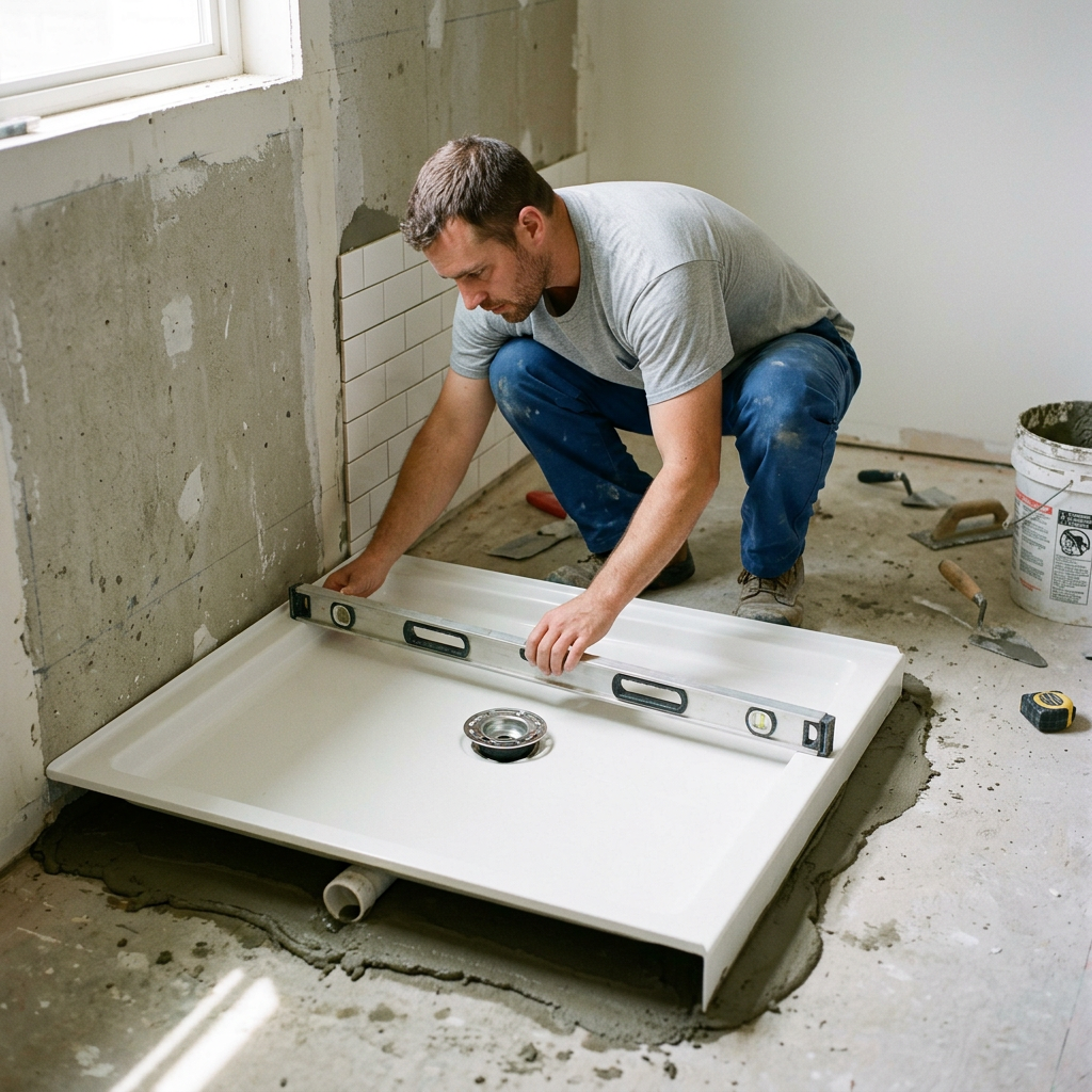 36"×36" Shower Base Installation