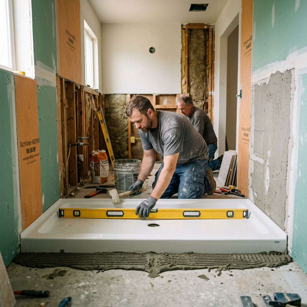 60" Shower Base Installation