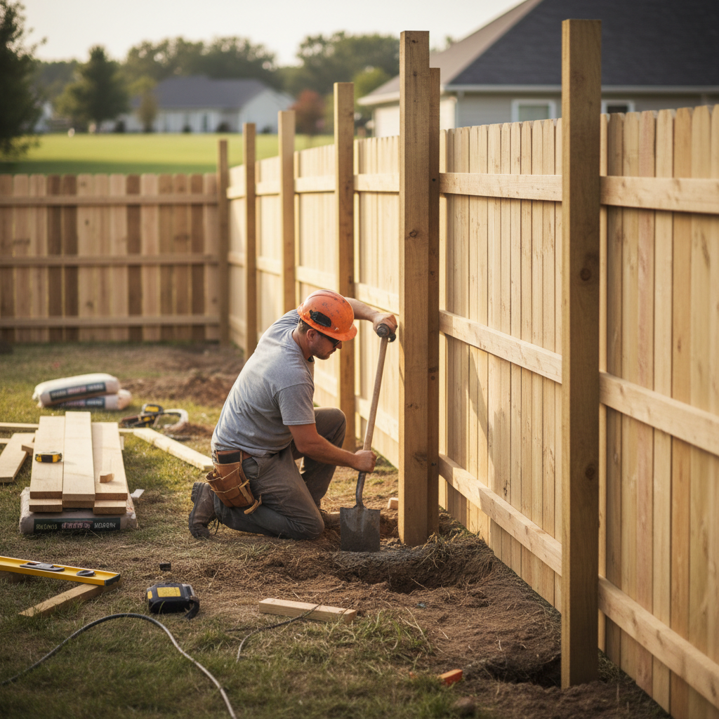 Install Wood Fence