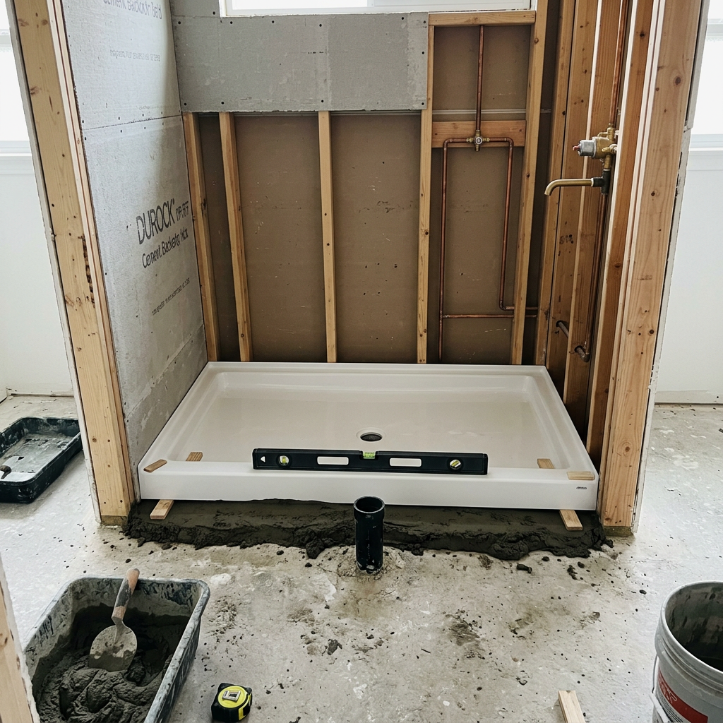 48" Shower Base Installation