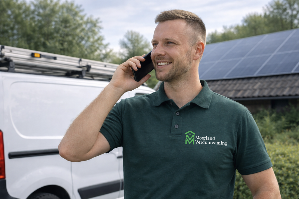 Installateur in gesprek