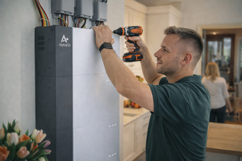 Thuisbatterij installatie