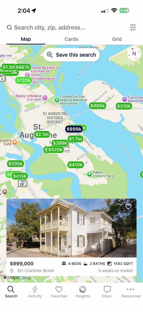 Tap Any Listing
