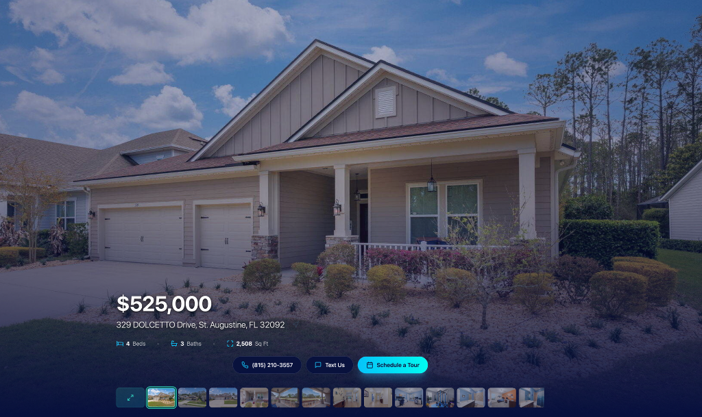 Custom listing website preview