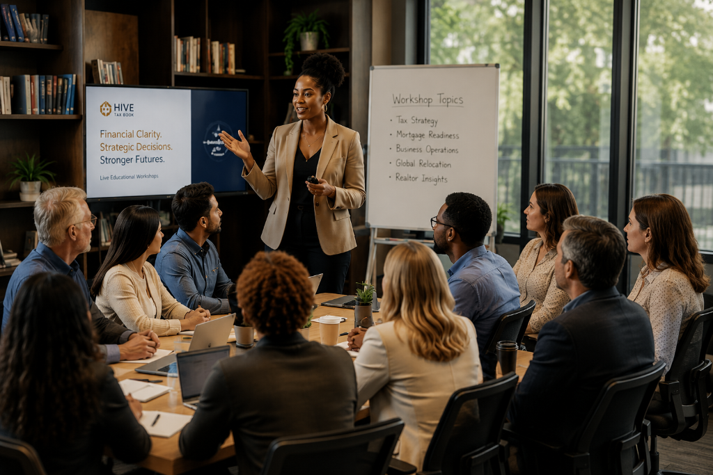 Professional instructor leading a financial education workshop