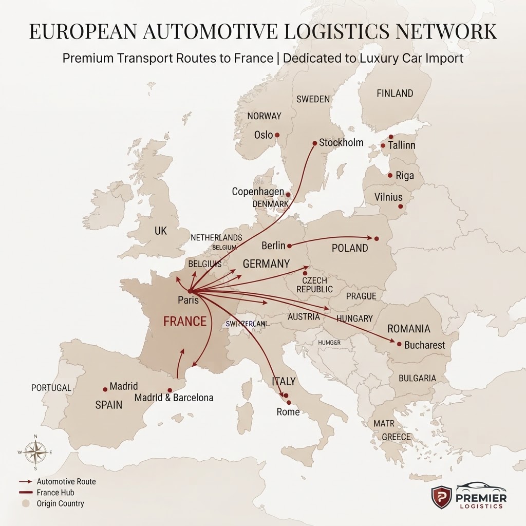 Notre réseau européen d'import automobile