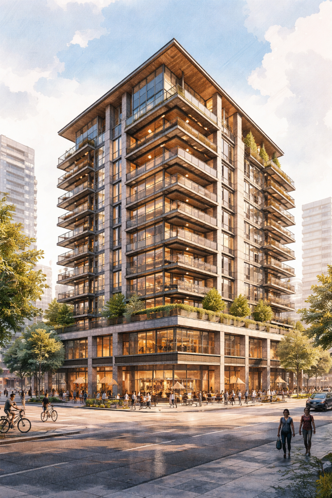 Mass Timber Mixed-Use Tower
